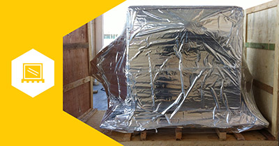 Vacuum pack of machine before crated by Popular Pack workers